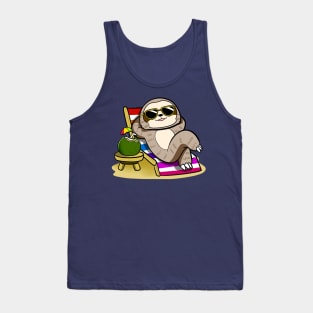 Sloth Beach Tank Top